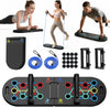 Plank Board & Push up Board 22-In-1 with Resistance Bands – Core Trainer with Foam Elbow Pads, Foldable Home Gym Equipment for Men & Women