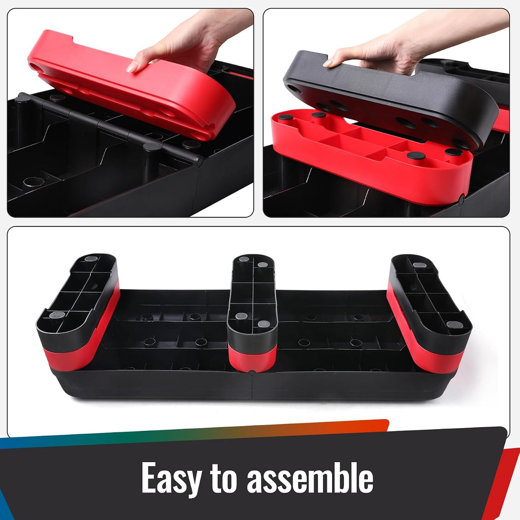 33.5" Foldable Aerobic Step Platform for Home Workout, 3 Heights | Height-Adjustable, Step up Box Exercise Stepper, Space-Saving Cardio Equipment for Complete Fitness, Office Indoor Gym Use