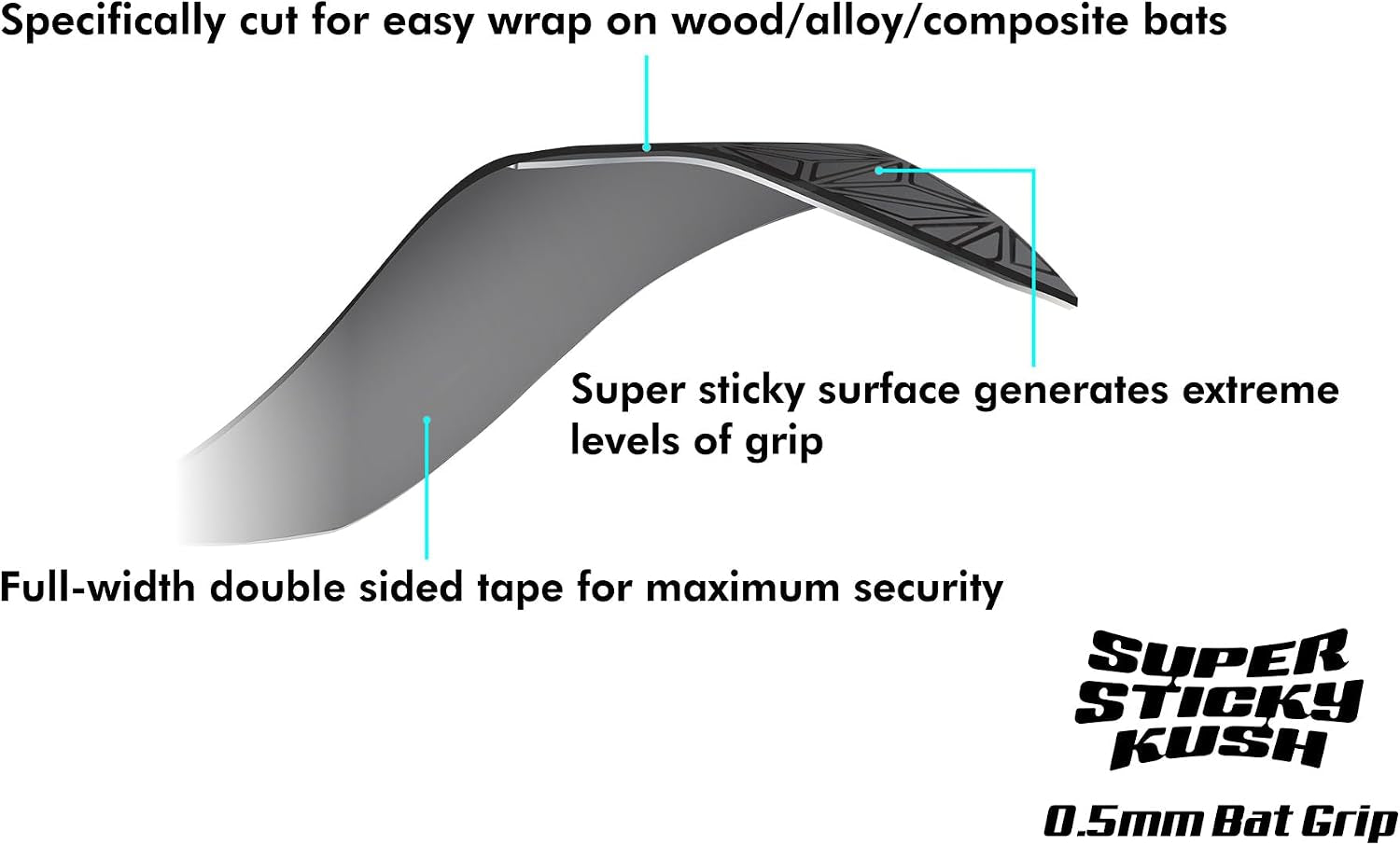 Super Sticky Kush Baseball Bat Tape - 0.5Mm | Official Authentic Premium Sports Goods Accessories