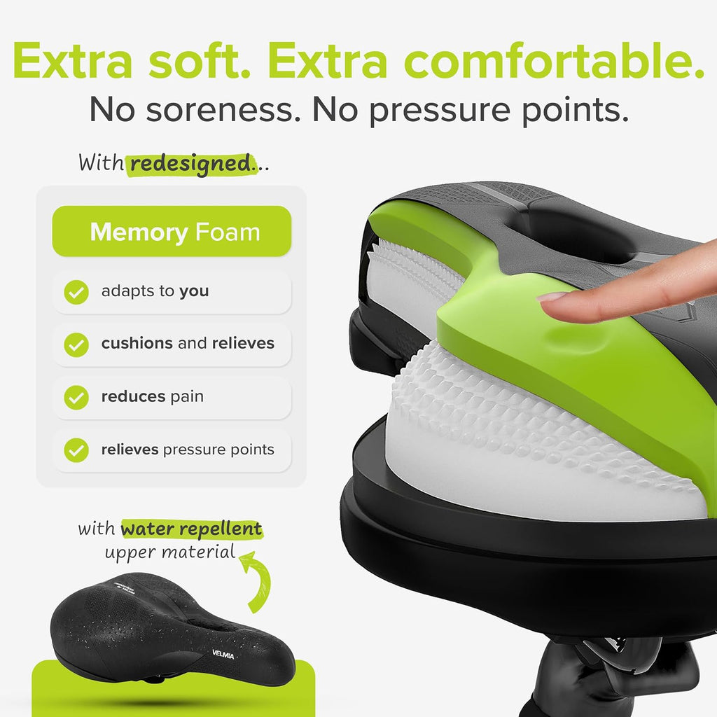 Bicycle Saddle - Comfortable Saddle for Men and Women - 3 Zone Concept - Waterproof Bicycle Seat with Ergonomic Design