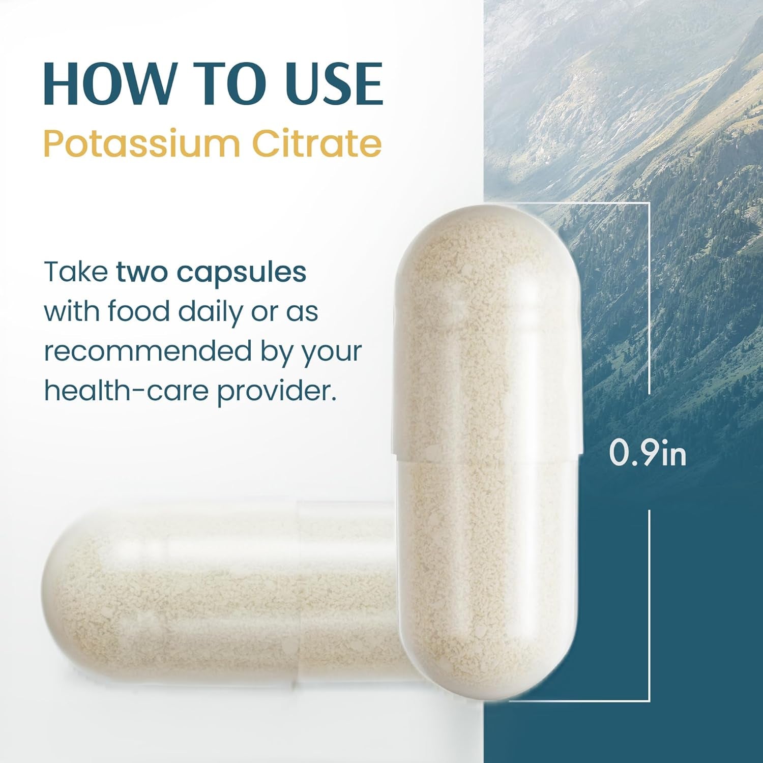 Potassium Citrate Capsules Helps Electrolyte Balance 500 Mg | Supplements for Electrolyte Balance, Muscle & Heart Health - Vegan, Non-Gmo, Gluten Free - 500 Mg, 120 Count