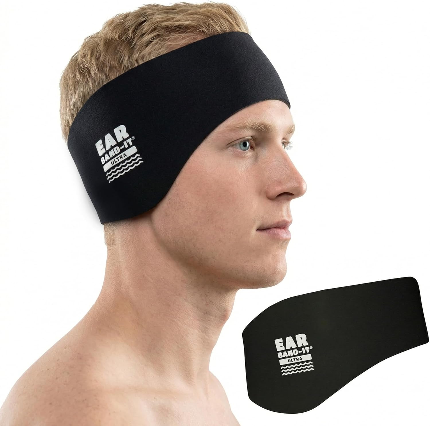 Earvolution  Ultra Swimming Headband for Kids and Adults - Invented by Ear, Nose, and Throat Physician - Custom Anti-Slip Grip Neoprene Maximizes Protection, 13 Color Options, 3 Sizes