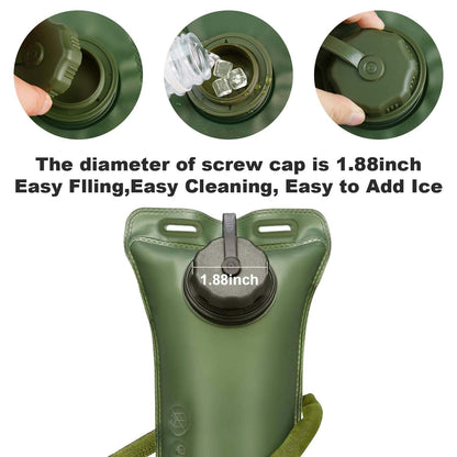 Cycling Hydration Bladder - 3L Leakproof Water Bag for Backpacks (BPA Free) USA