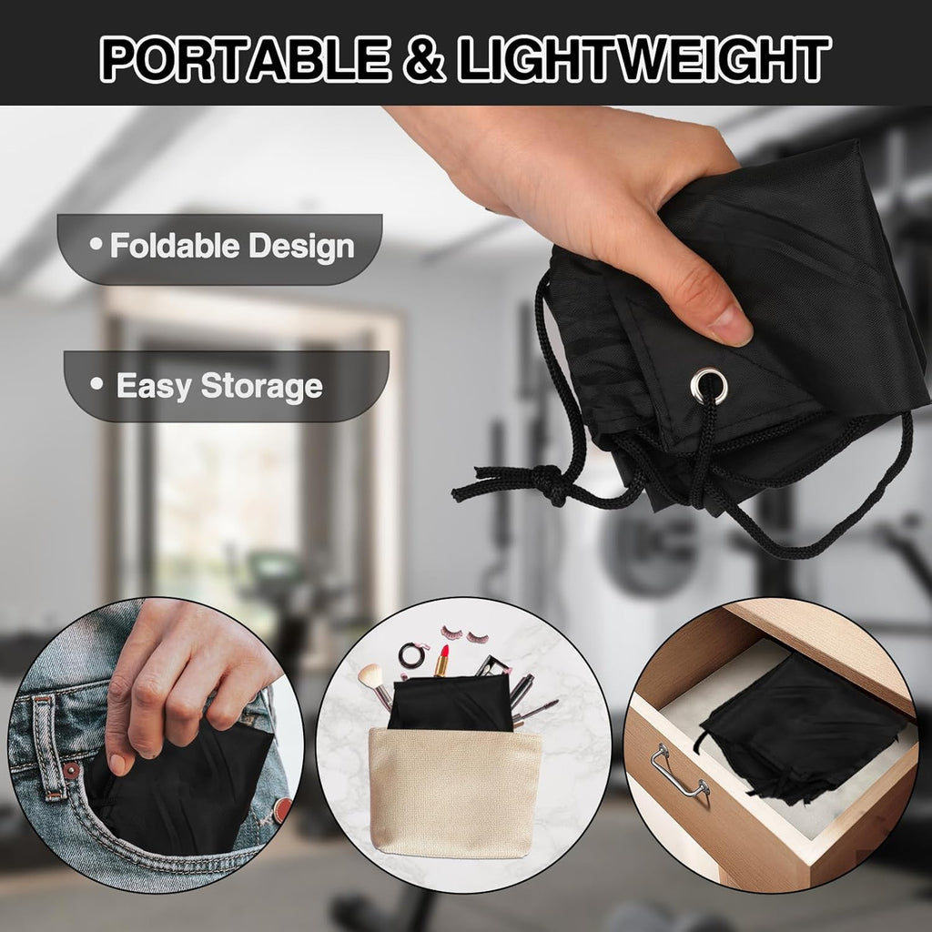 Drawstring Gym Bags, Backpack for Sports, Gym, Travel, Swimming | Draw String Back Bag, Polyester with PU Leather Reinforced Corners, Foldable for Travel