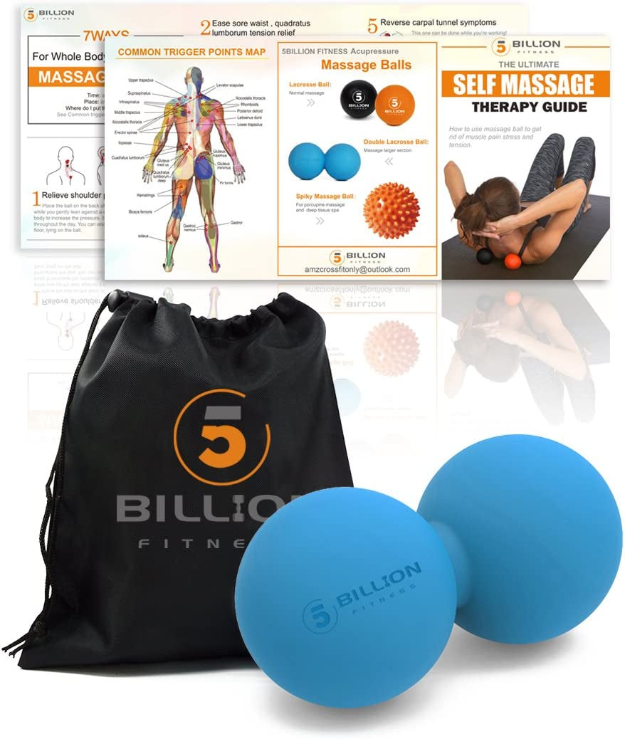 Peanut Massage Ball - Double Lacrosse Massage Ball & Mobility Ball for Physical Therapy - Deep Tissue Massage Tool for Myofascial Release, Muscle Relaxer, Acupoint Massage