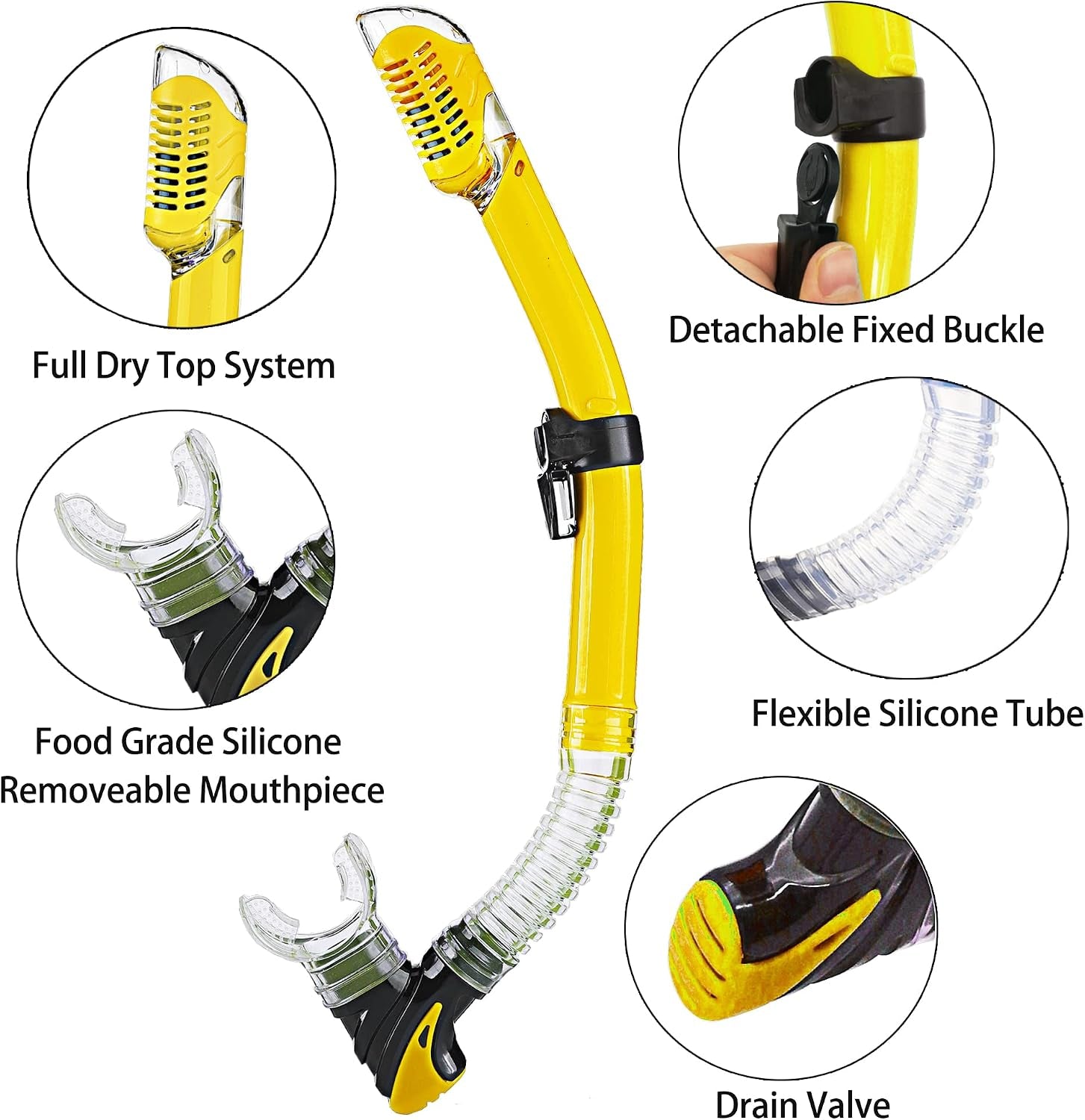 Snorkeling Gear for Adults with Bag Anti-Fog Snorkel Sets for Travel | Anti-Leak Diving Mask with Flippers,Professional Scuba Diving Gear with Earplugs