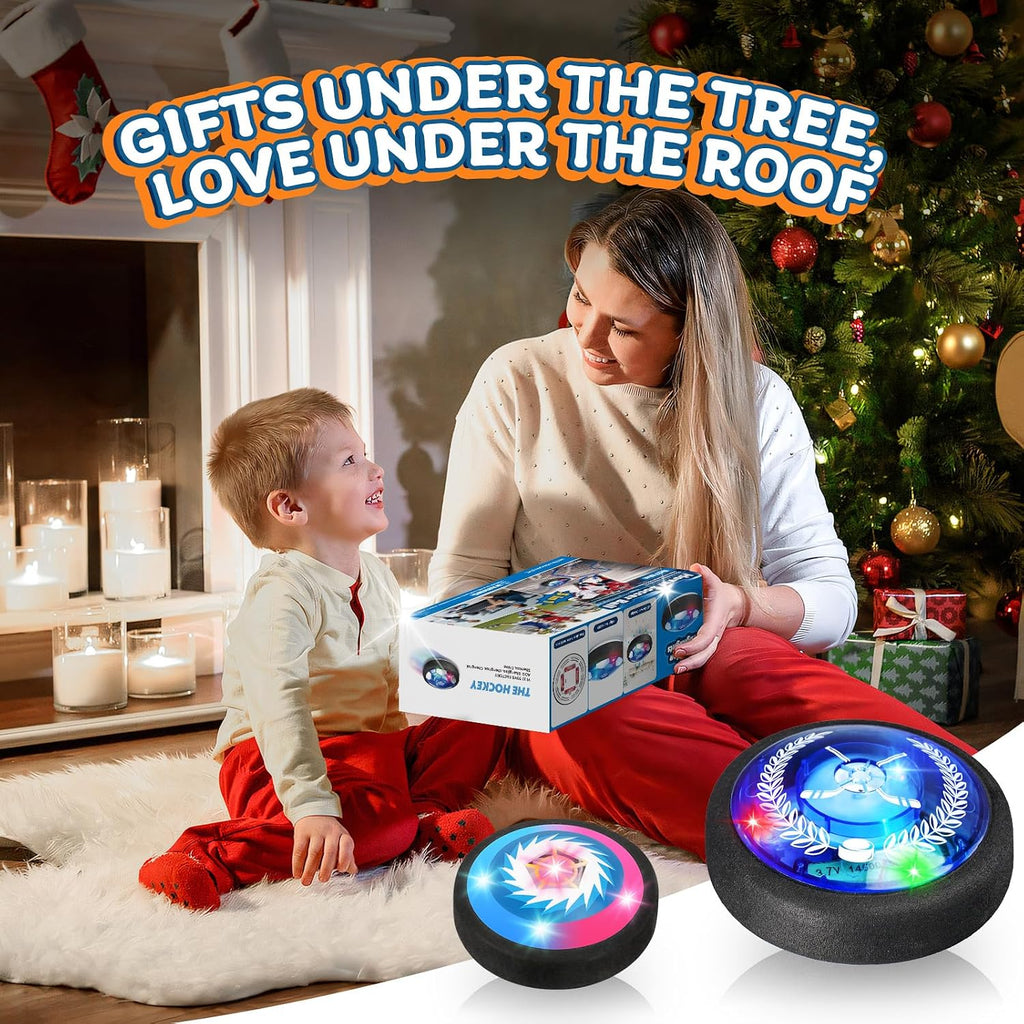 3-In-1 Hover Soccer Ball, Kids Toddler Hockey Set with LED Lights,Indoor Outdoor Toys for Kids, Soccer Gift for Boys 6-8 8-12, Birthday,Kids, Boys Girls Age 6, 7, 8, 9, 10, 11, 12
