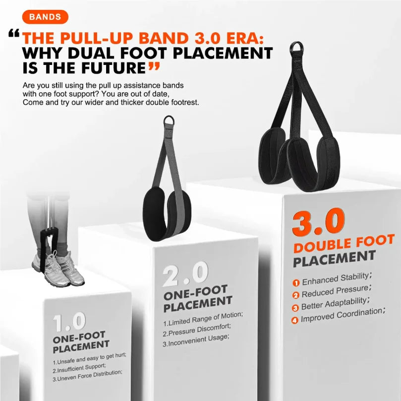 Assisted Belt Pull up Bands 75-300 LBS Multifunctional Assist Belt Strength Training Fitness Tools High Intensity Pull up Band
