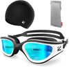 Swim Goggles Adult, G1 Air Unisex No Leak Anti-Fog with Swim Cap | UV400 Protection, Wide Panoramic View, Soft Silicone Gasket