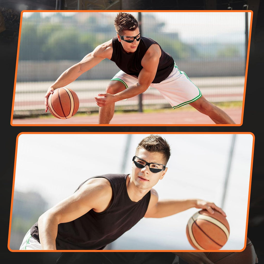 8 Pack Basketball Dribbling Goggles Adjustable Sport Training Glasses Black Dribble Goggles for Basketball Training Equipment for Men