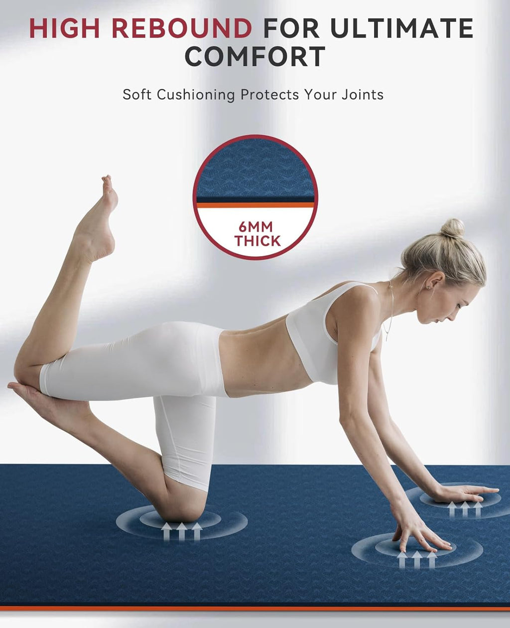 Large Yoga Mat - 72"X36"X6Mm (1/4 Inch), Extra Wide Non-Slip Exercise Mat for Home Workout, Yoga, Pilates & Stretching, Durable, Includes Carry Bag