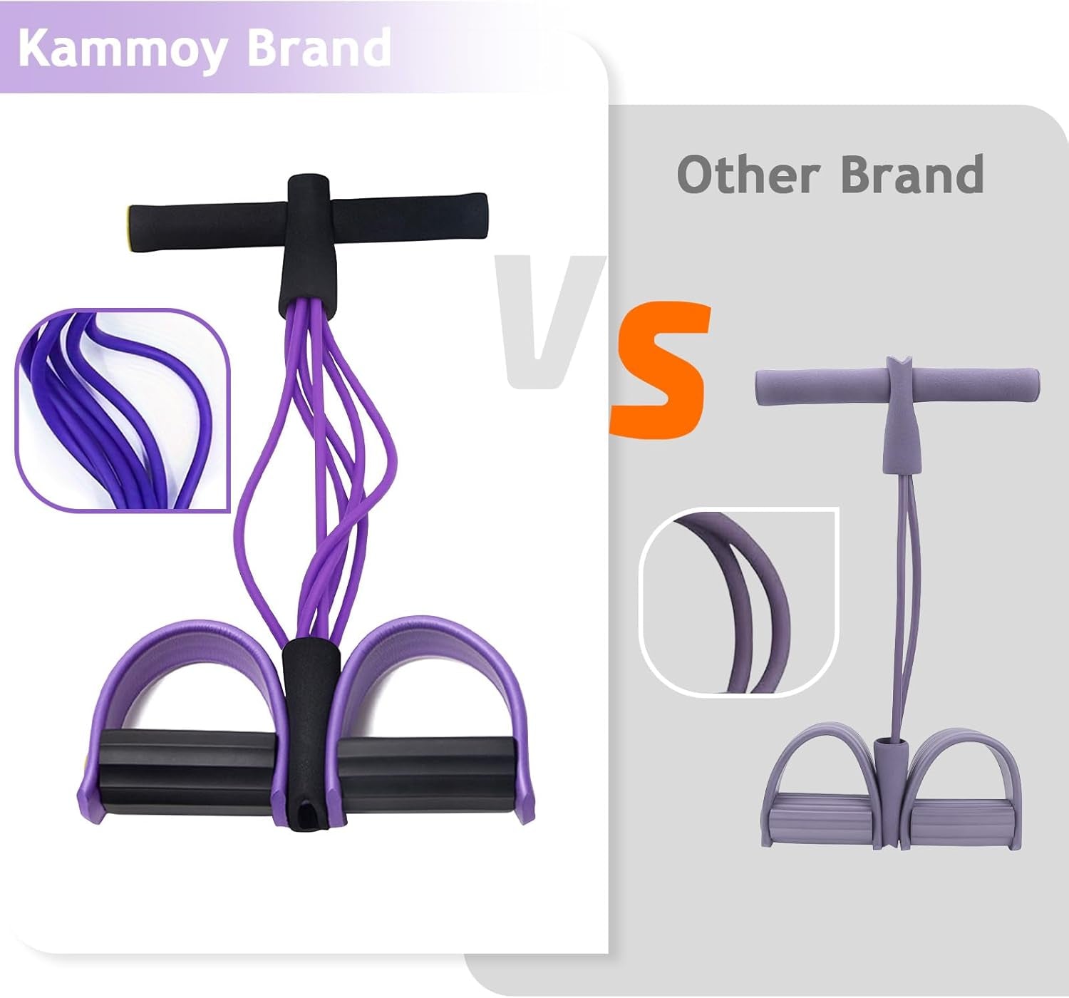 6-Tubes Tension Rope, Multifunction Elastic Yoga Pedal Puller Resistance Band, Natural Latex Tension Rope Fitness Equipment, for Abdomen, Waist, Arm, Leg Stretching Slimming Training