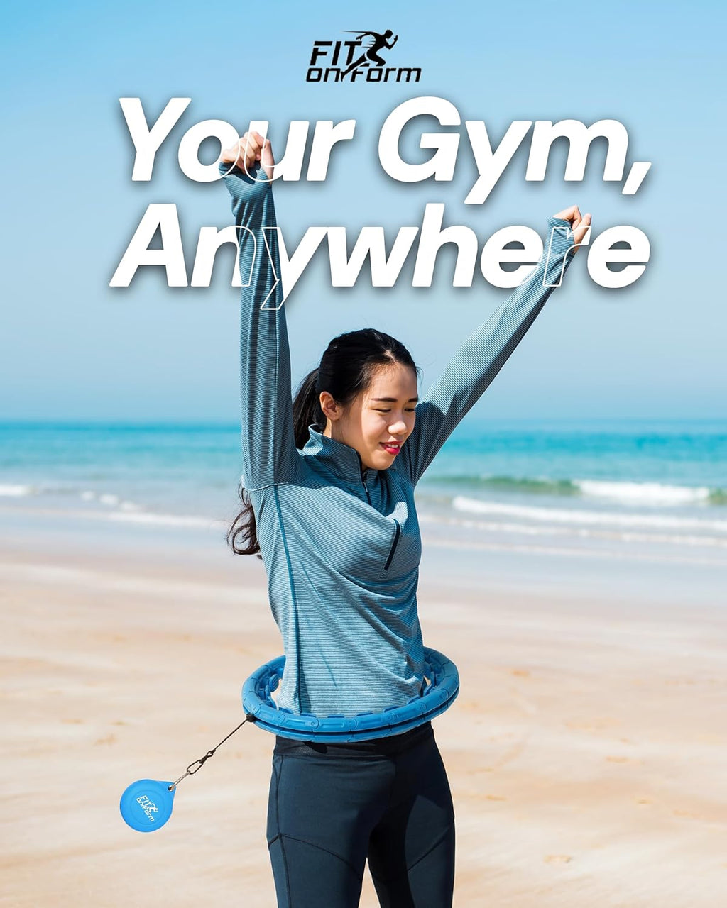 Infinity Weighted Hula Hoop for Adults Weight Loss, Smart Exercise Hola Circle Hoop for Women Abs Workout