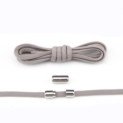 New Version Elastic No Tie Shoelaces Metal Lock Shoe Laces for Kids Adult Sneakers Quick Shoelaces Semicircle Shoestrings