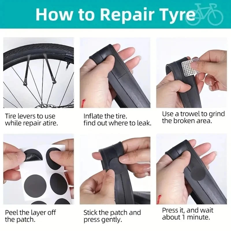 Bicycle Repair Tools Kit, Bike Accessories, Multi Tool Set with Pump Tire Patch, Portable Mountain Road Biketire Auto Tool Set