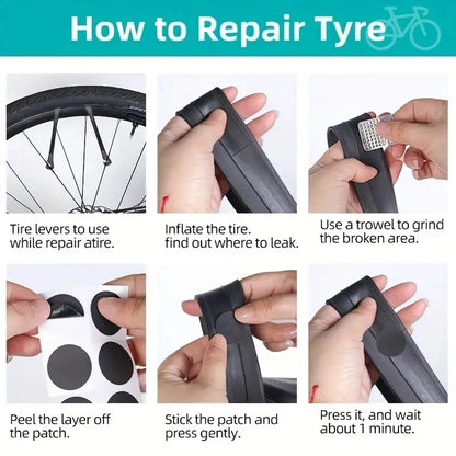 Bicycle Repair Tools Kit, Bike Accessories, Multi Tool Set with Pump Tire Patch, Portable Mountain Road Biketire Auto Tool Set