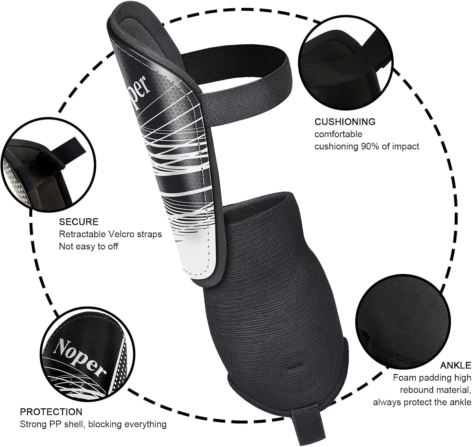 Soccer Shin Guards for Kids Youth, Shin Guard and Shin Guard Sleeves for Boys and Girls