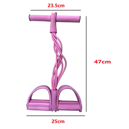 Multifunction Tension Rope, 6-Tube Elastic Yoga Pedal Ankle Puller Resistance Band, Latex Tension Rope Fitness Equipment, for Abdomen/Waist/Arm/Leg Stretching Slimming Training 2025 Upgrade
