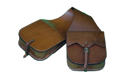 Tan Roughout Saddle Bag