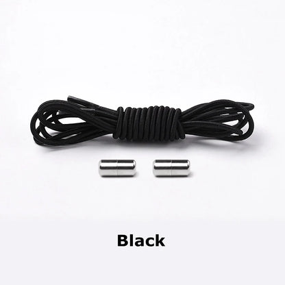 1Pair Elastic Shoelaces round No Tie Shoe Laces Sneakers Shoelace Kids Adult Elastic Laces One Size Fits All Shoes Dropshipping