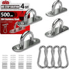304 Stainless Steel Pad Eye Snap Hook, M5 Ceiling Hook 500Lb,8Pcs | Hanging Kit with Screws for Hammock Chair Swing, Yoga Gym Equipment, Sun Shade Sail, Plant Hangers & Marine Boat Hardware