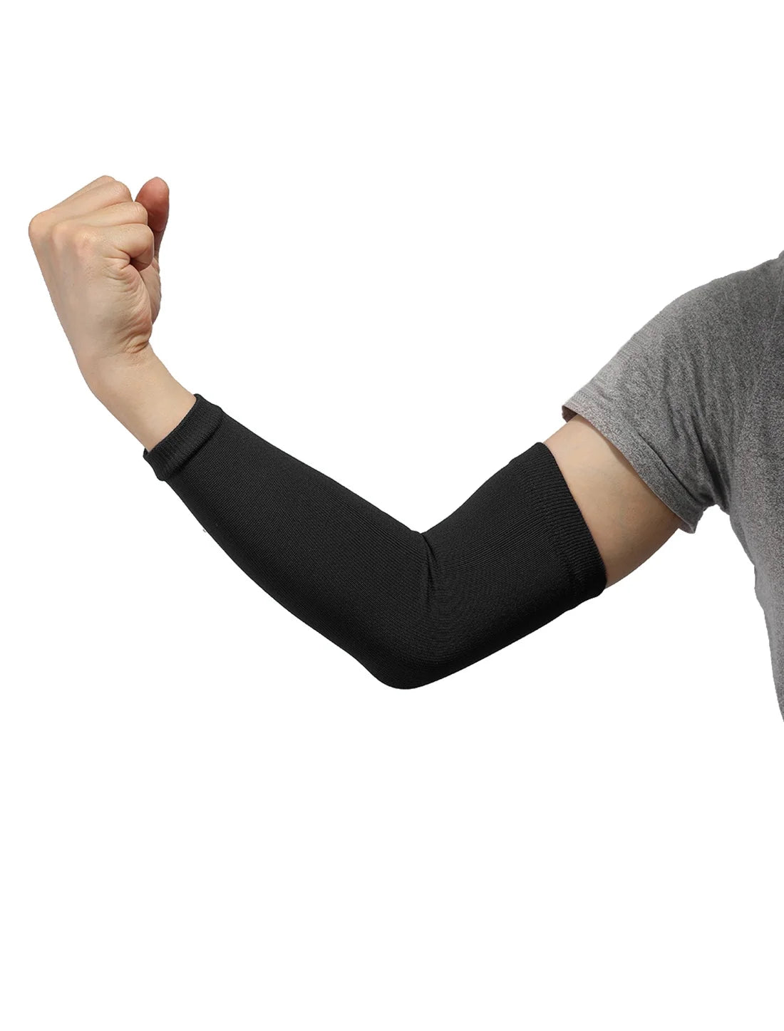 Unisex Compression Breathable Sports Arm Sleeves Protector Black One Size