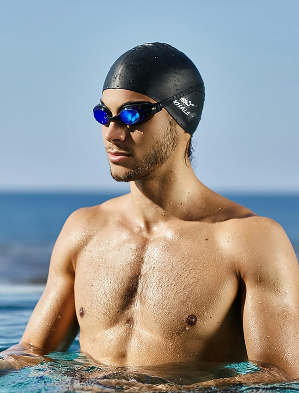 Extra Large Swim Cap for Women Men | Durable Silicone Swim Cap with Ear Protection, Unisex Adults, Fits Long Thick Curly Hair, Dreadlocks, Braids, Weaves, Afro