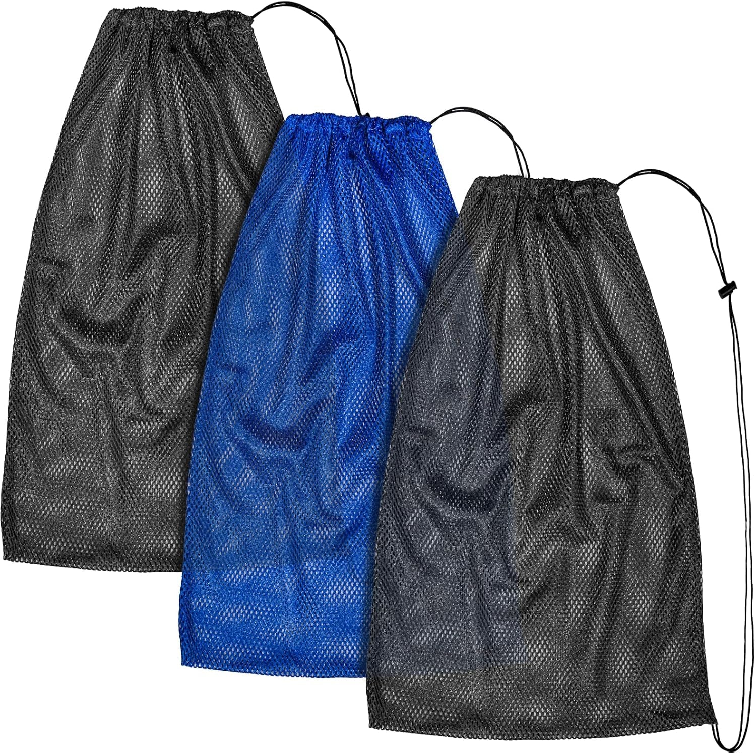 3 Pack Mesh Gear Bag Oversized 19" X 27" for Snorkel Scuba Swim Dive Gear Oversi