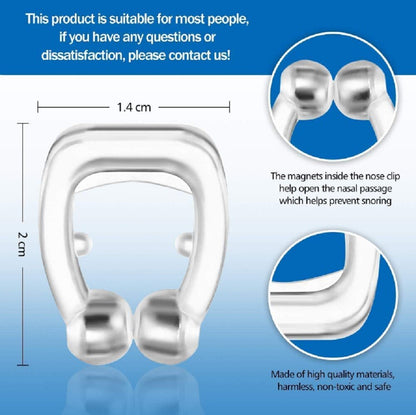 4 Pack Magnetic anti Snore Nose Clips Silicone Snoring Aid Nasal Breathing Sleep