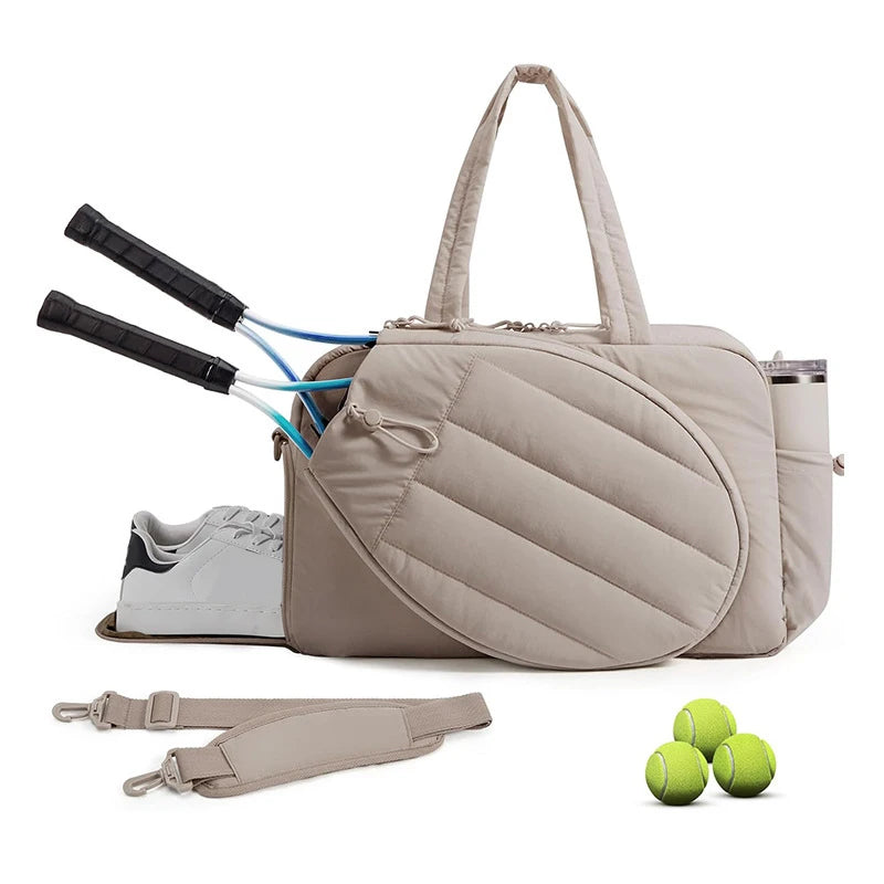 Tennis Badminton Rackets Bag Large Storage Outdoor Travel Sports Training Commuting Shoulder Bags Pickleball Paddle Handbag