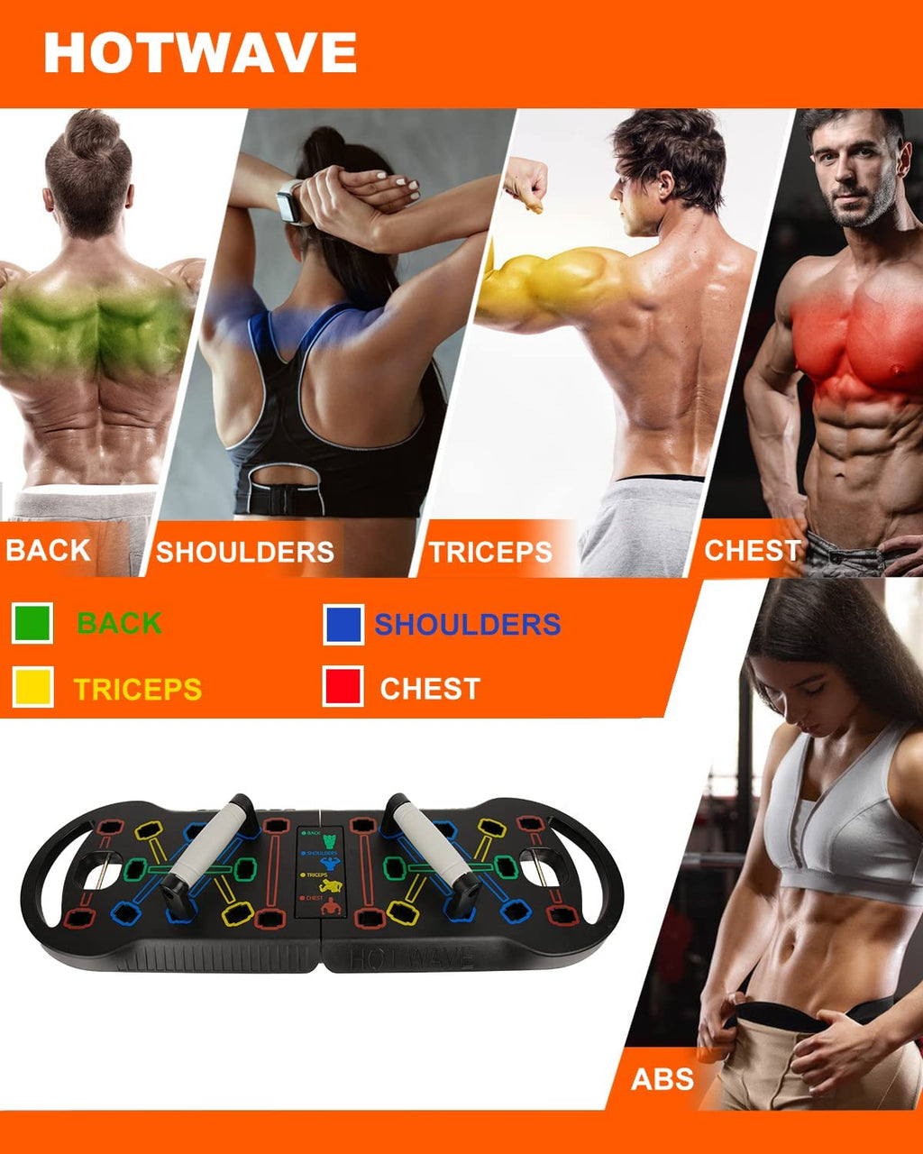 Push up Board, Portable Pushup Board, Foldable 20 in 1 Push up Bar | Multifunctional Pushup Handles for Floor, Professional Strength Training Equipment for Men and Women at Home Gym