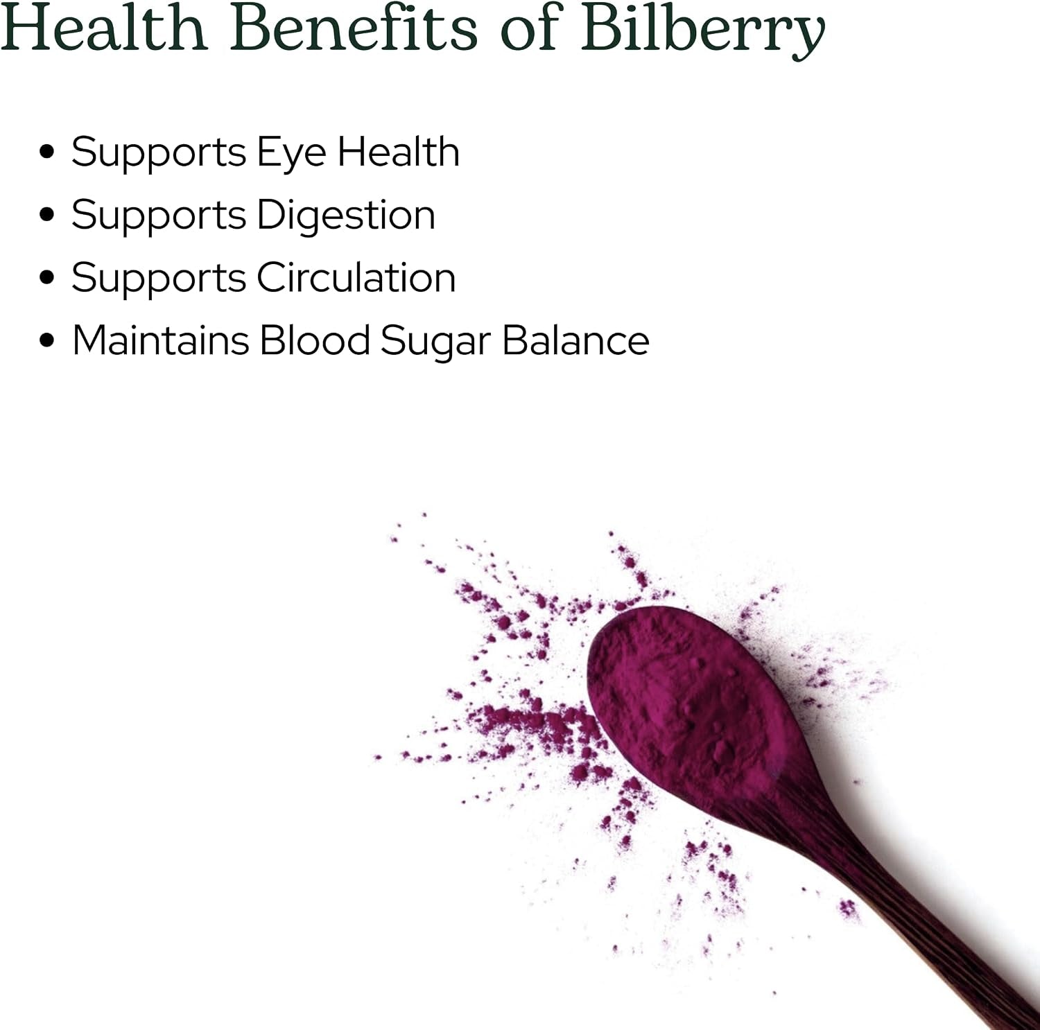 Eclectic Herb - Bilberry Powder Supplement | Vision Health, Cardiovascular Support & Circulation | Superfood Vitamin & Mineral Supplement | Freeze Dried, Vegan, Non-Gmo, Gluten Free (3.2 Oz | 90 G)