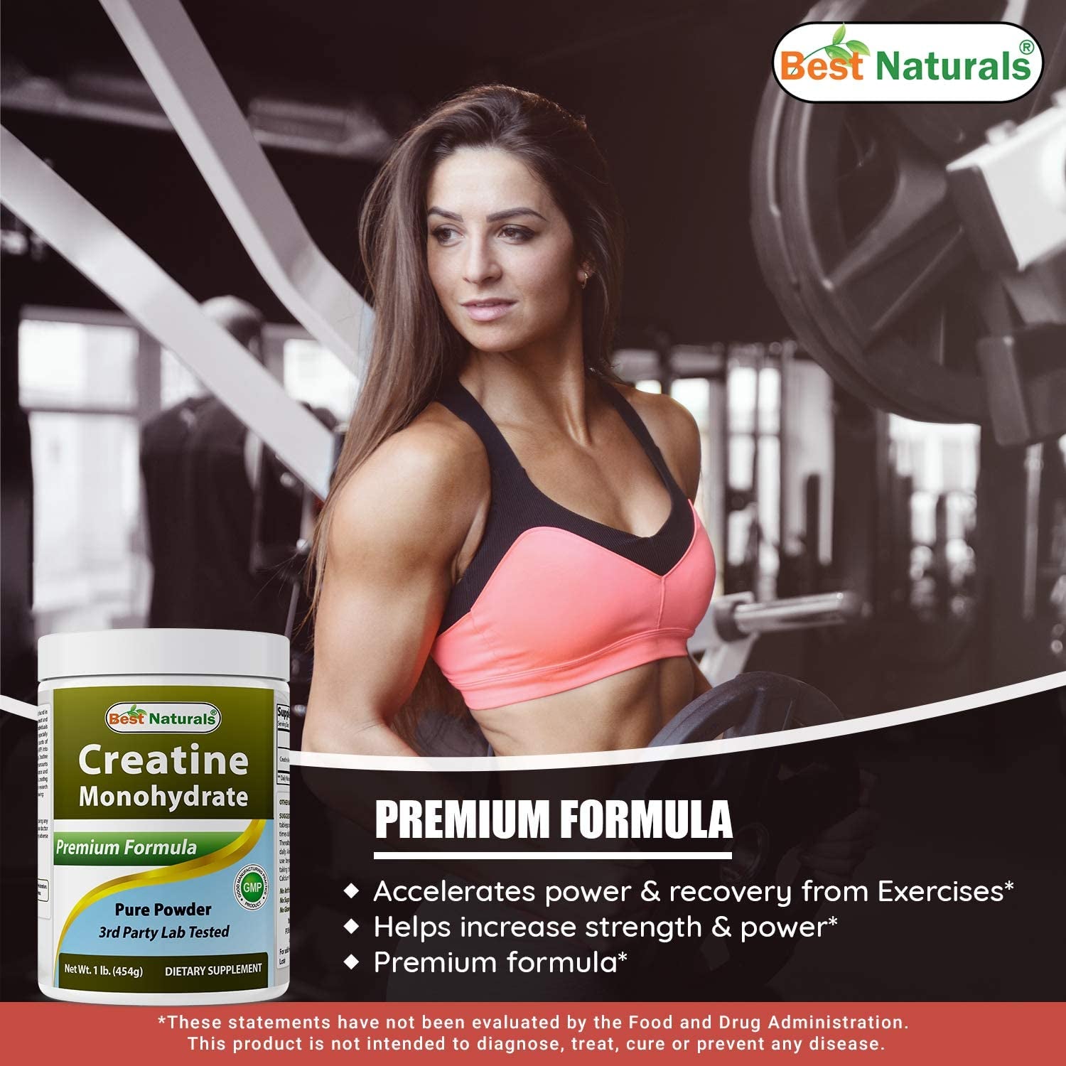 Creatine Monohydrate 1 Lb Pure Powder (1 LB (Pack of 2))