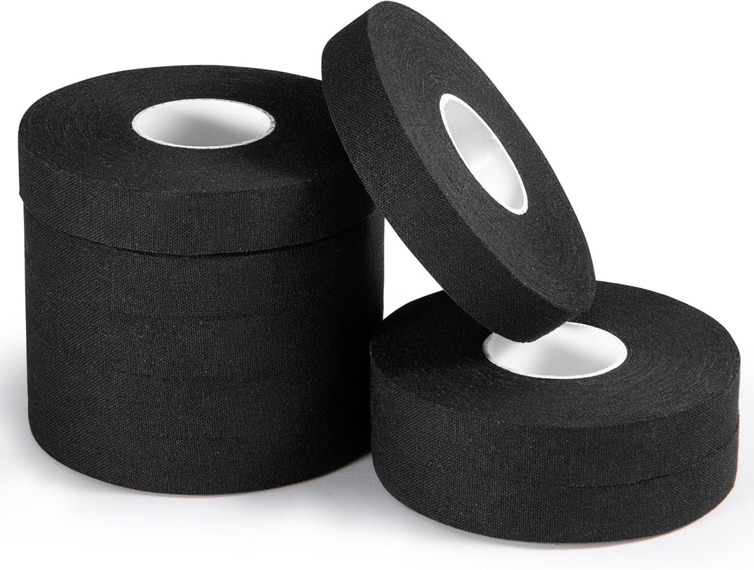 Pro Finger Tape 8 Pack - 0.5” X 45 Ft Black Athletic Sports Tape for Rock Cli...