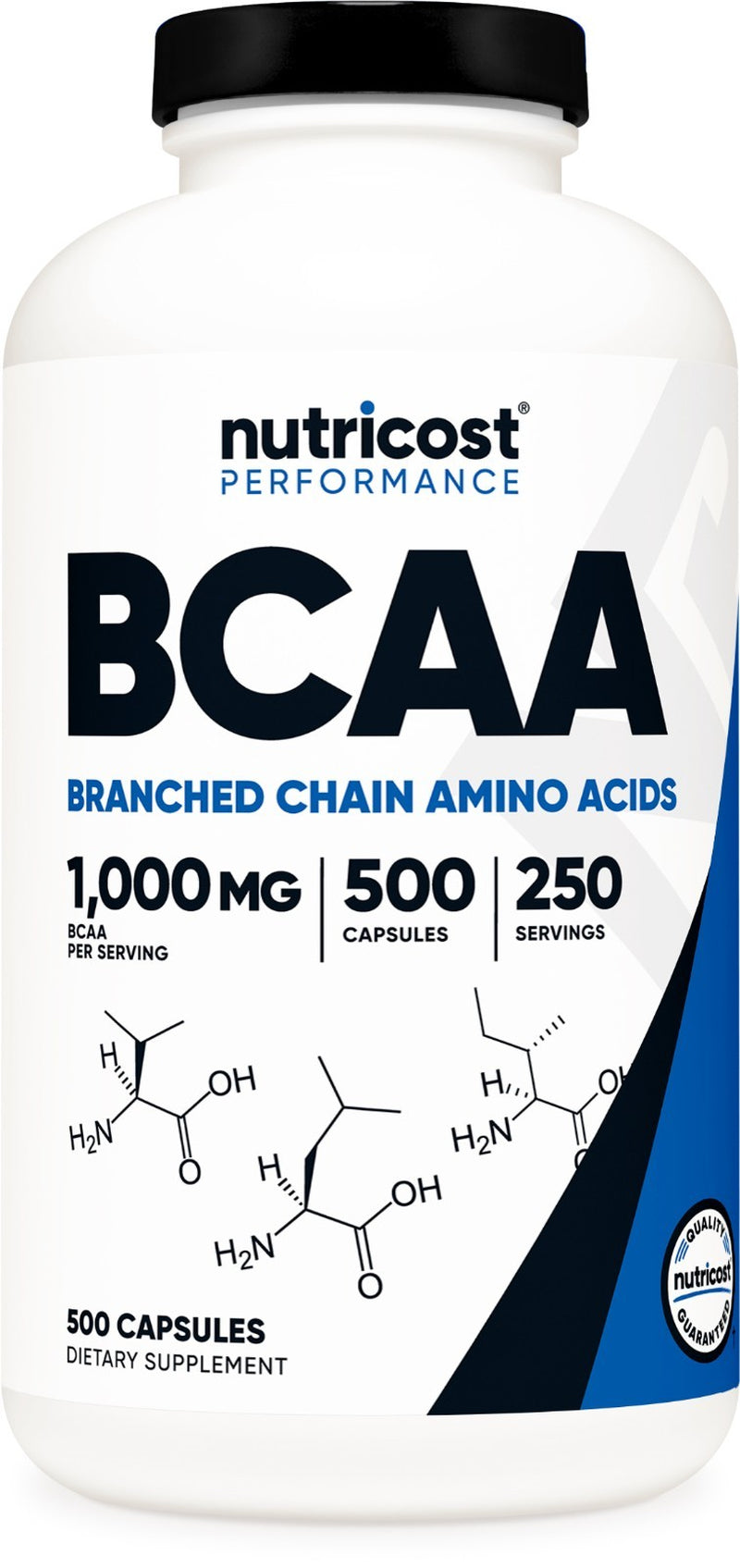 Nutricost BCAA Capsules 2:1:1 500Mg, 500 Capsules