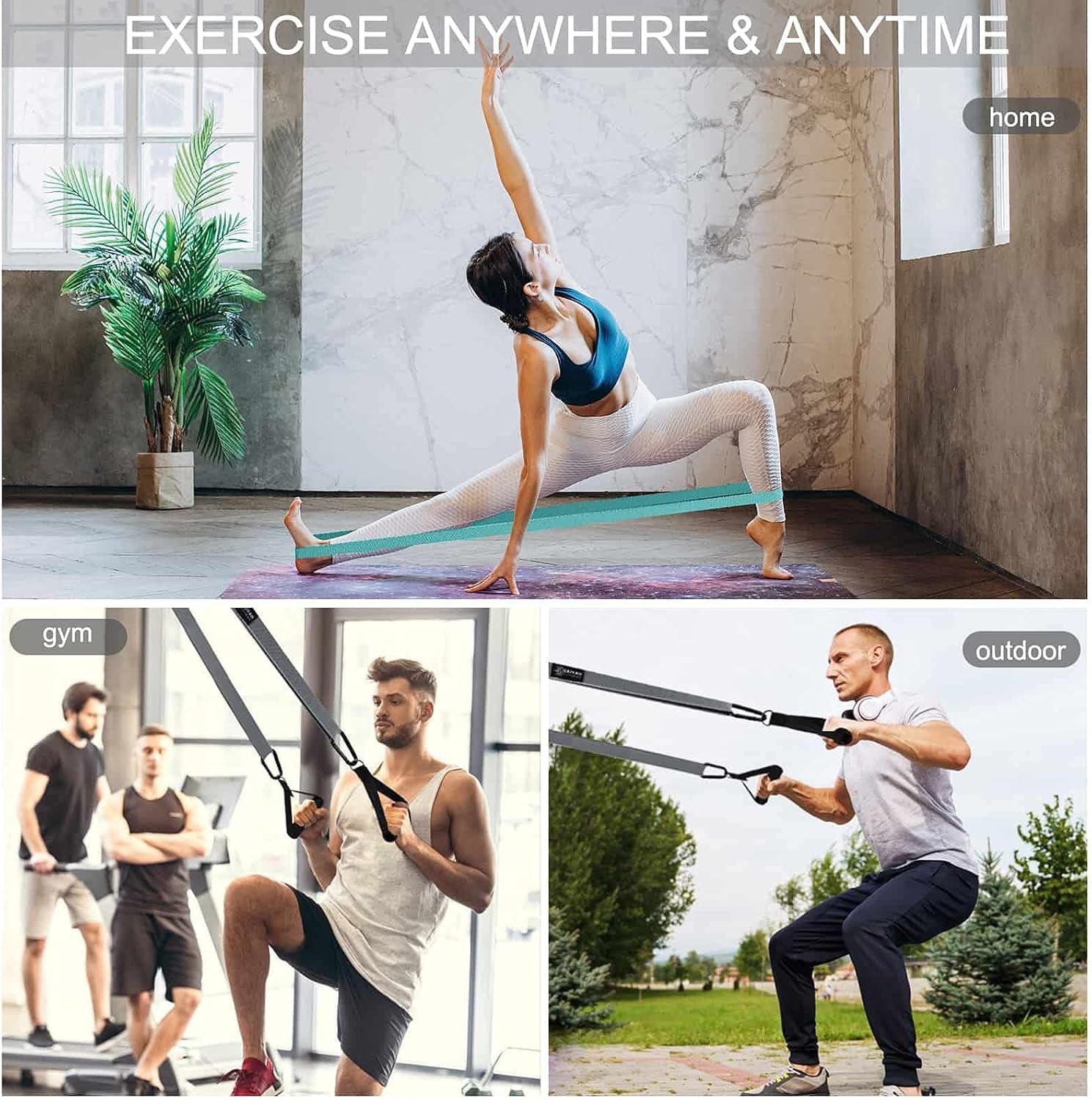Long Bands for Working Out - Long Resistance Bands for Women Long Workout Bands Long Resistance Bands for Working Out Long Loop Resistance Bands Large Loop Resistance Bands Body Bands for Working Out