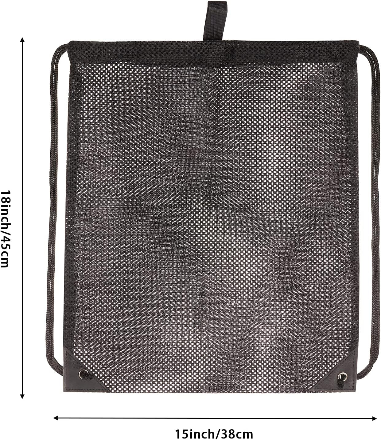 2-PACK Mesh Drawstring Bag, Mesh String Bag for Gym Laundry Seashell and Beach F