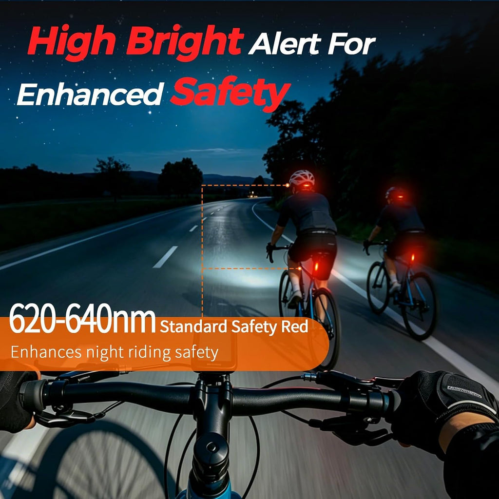 USB-C Rechargeable Bike Tail Light for Night Riding, 120LM Super Bright LED Bicycle Rear Light 4 Light Modes, IPX5 Waterproof Cycling Safety Flashlight for Men Women Road Mountain
