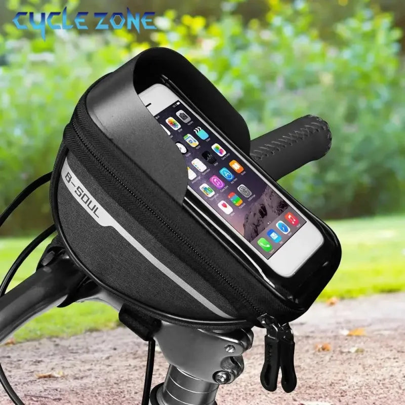 Mountain Bicycle Bag Touch Screen Cycling Handlebar Phone Holder Bag Bike Bags Bicycle Phone Storage Bags Cycling Accessories