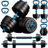 Adjustable Dumbbells, 45LBS 4-In-1 Portable Changeable Dumbbell, Kettlebells, Push up Stand and Barbell Set with Adjustable Weights Dumbbells