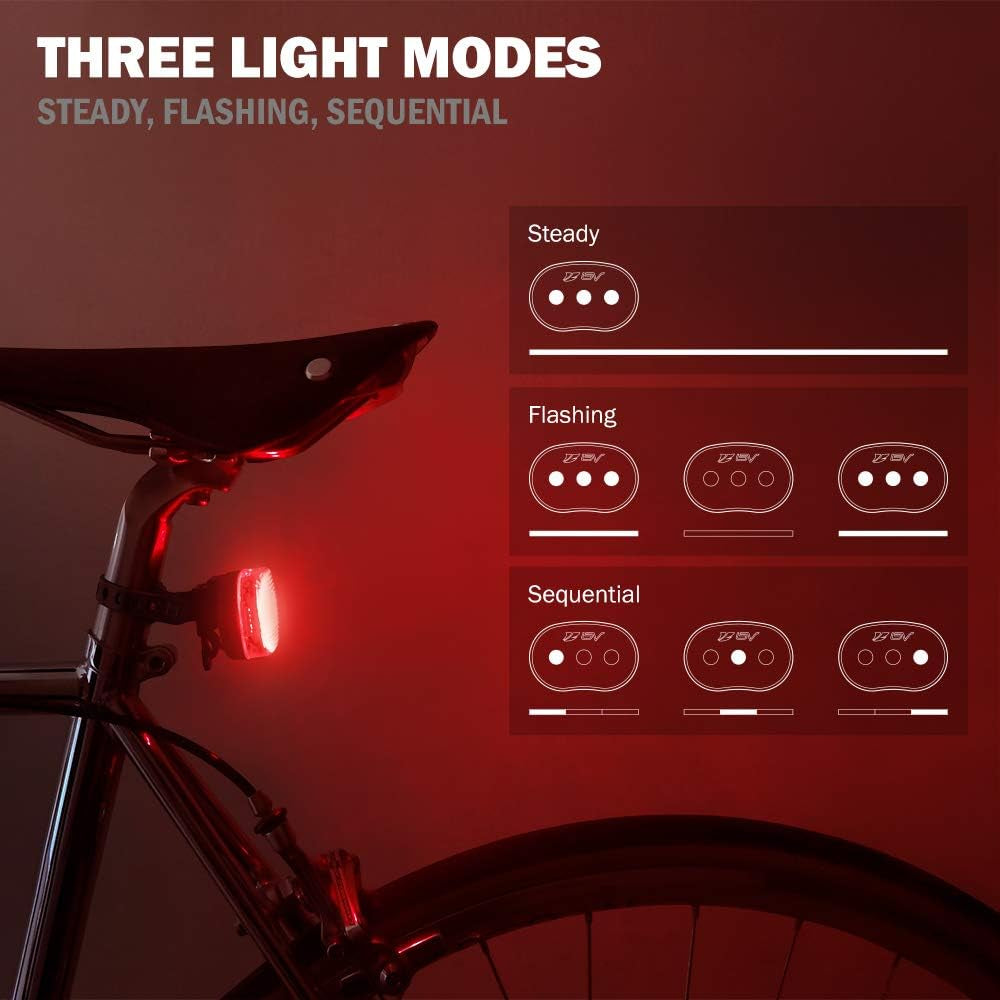 Bike Lights, Super Bright with 5 LED Bike Headlight & 3 LED Rear, Bike Lights for Night Riding with Quick-Release, Waterproof Bicycle Light Set, Bike Accessories, Bicycle Accessories, Flashlight
