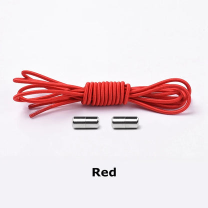 1Pair Elastic Shoelaces round No Tie Shoe Laces Sneakers Shoelace Kids Adult Elastic Laces One Size Fits All Shoes Dropshipping