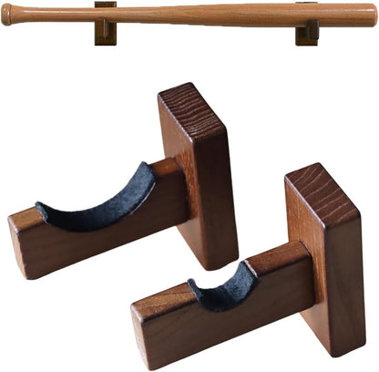 Baseball Bat Display Case Wall Mount Bat Holder Hanger Solid Ash Tree Handmade