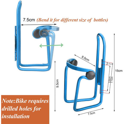 Pack of 2 Water Bottle Cage Adjustable MTB Bike Water Bottle Holder Lightweight