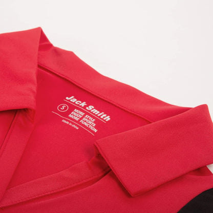 Plus Size Golf Tennis Shirt for Women Long Sleeve Workout Shirts UPF 50 Long Sleeve Polo(Red,Xl)
