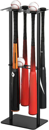Baseball Bat Holder Stand, 8 Bats 5 Balls Softball Bat Display, Black | Free Standing, Baseball Storage Display, Living Room, Bedroom, Warehouse