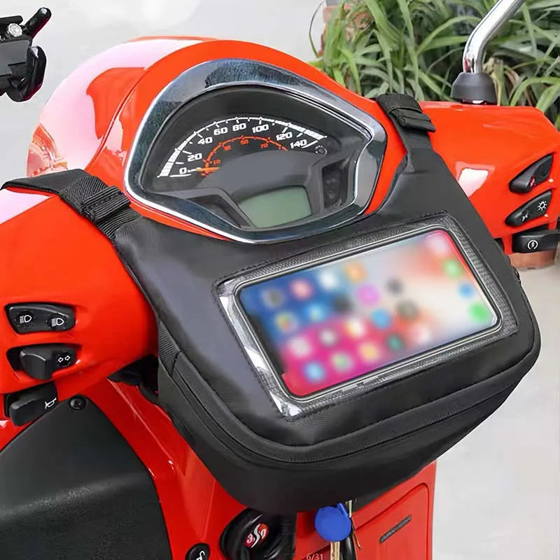 Waterproof Handlebar Bag Front Basket Portable for Vespa Hiking Cycling Travel Satchel Fanny Pack Waist Motorcycle Bags