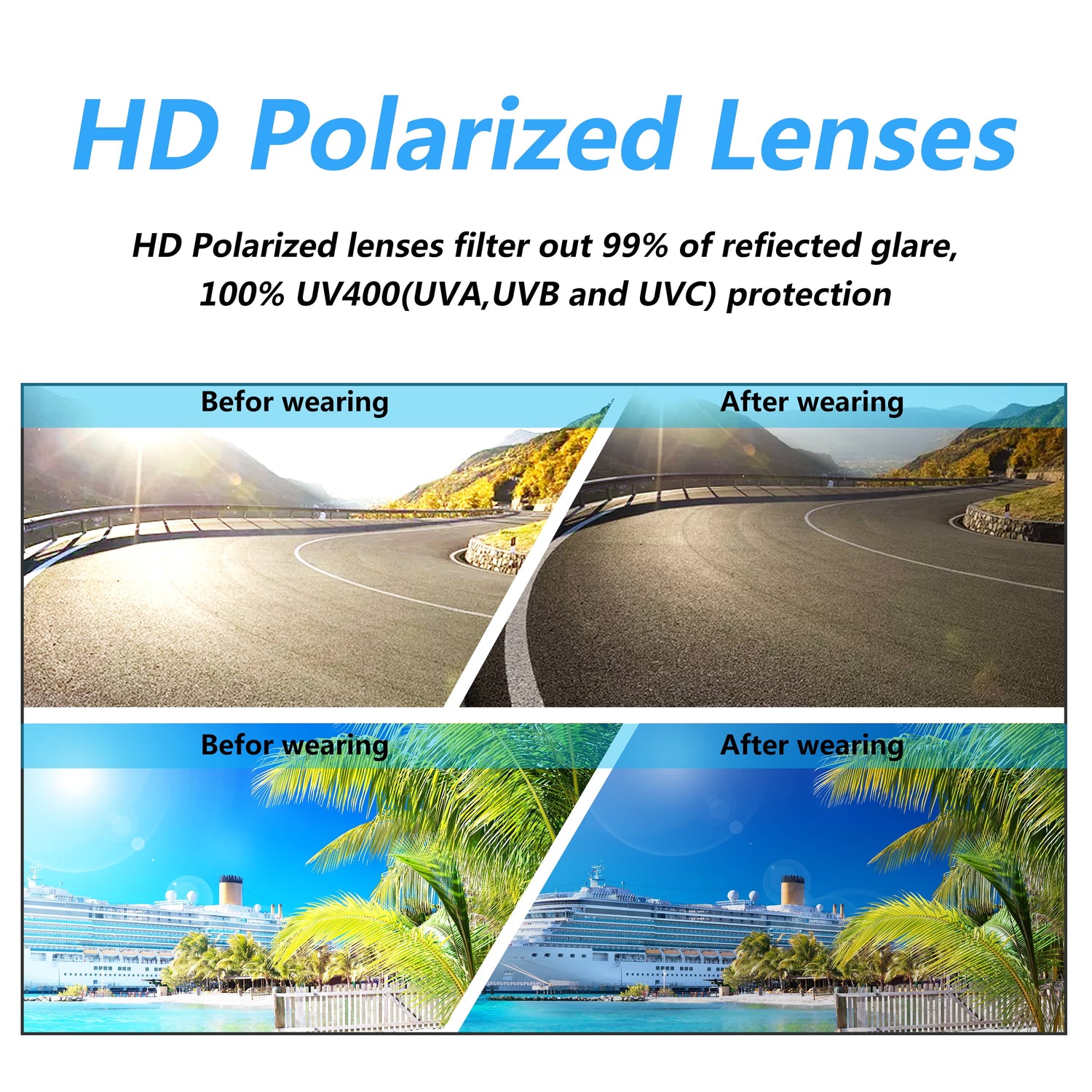 Mens Driving Sunglasses Polarized Sports Sunglasses Al-Mg Metal Frame Cycling Fishing Golf Goggles