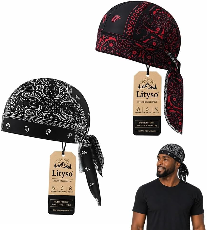 Elastic Cycling Sports Cap Skull Caps Bandana Stretch Cooling Headscarf Paisley Cool Helmet Wrap Pirate Scarves Hat