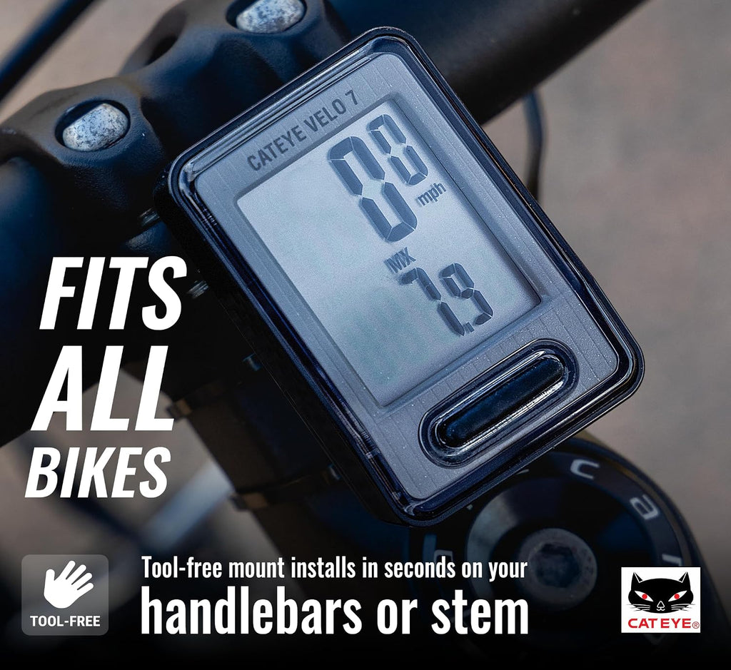 Wired Bike Computer | Entry-Level Speedometer and Odometer, Perfect for Beginner Cyclists, Auto Start/Stop, Easy Setup for Road, MTB, Gravel Bikes
